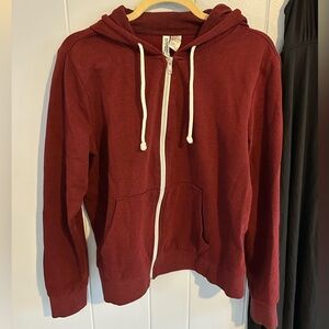 H&M Maroon Full-Zip Hoodie